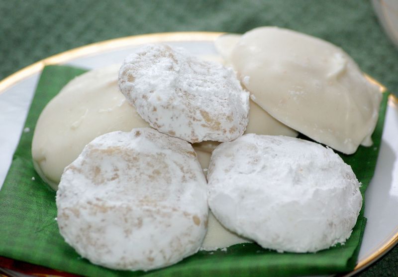 Key Lime Cookies Dusted in Powdered Sugar from Kim's Key Lime